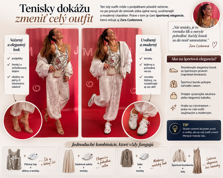 Zora Czoborová - jeden outfit, 2 stylingy